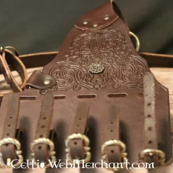 Gedecoreerde Rapierbandelier, Bruin -Viking zwaarden Winkel gedecoreerde rapierbandelier bruin 2