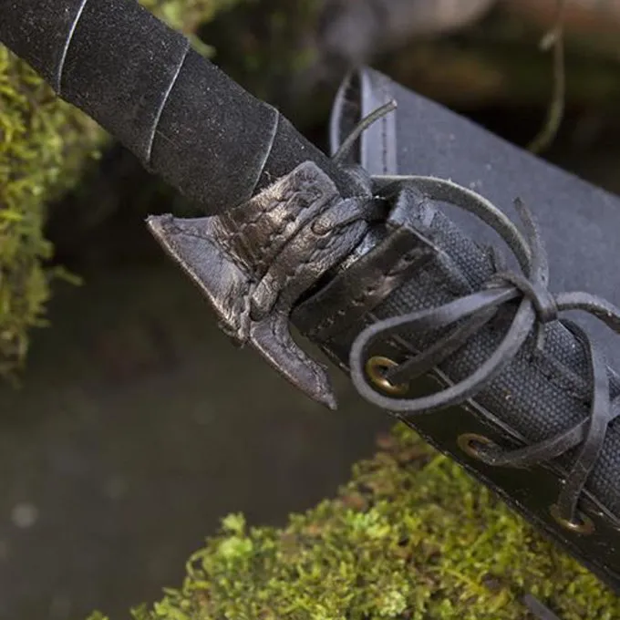 Epic Armoury Leren Haakje Voor LARP Zwaard, Zwart 2 Epic Armoury Leren Haakje Voor LARP Zwaard, Zwart - Afbeelding 2