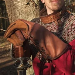 Epic Armoury Leren Middeleeuwse Handschoenen, Bruin -Viking zwaarden Winkel leren middeleeuwse handschoenen bruin 3
