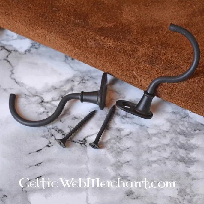 Hanwei Muurhaken Zwart 2 Hanwei Muurhaken Zwart - Afbeelding 2