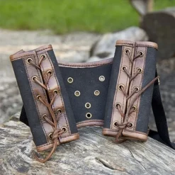 Epic Armoury RFB Dubbele LARP Zwaardhouder, Bruin-zwart
