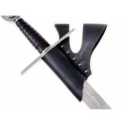 Ridderzwaardhouder Met Dubbele Riemlus, Zwart -Viking zwaarden Winkel ridderzwaardhouder met dubbele riemlus zwart 2