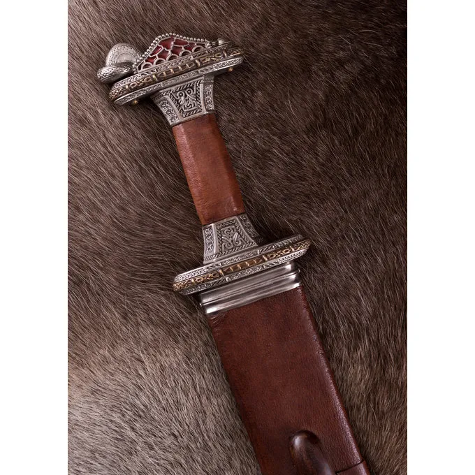 Deepeeka Vendelzwaard Uppsala 7de-8ste Eeuw, Messing Gevest, Damast 4 Deepeeka Vendelzwaard Uppsala 7de-8ste Eeuw, Messing Gevest, Damast - Afbeelding 4