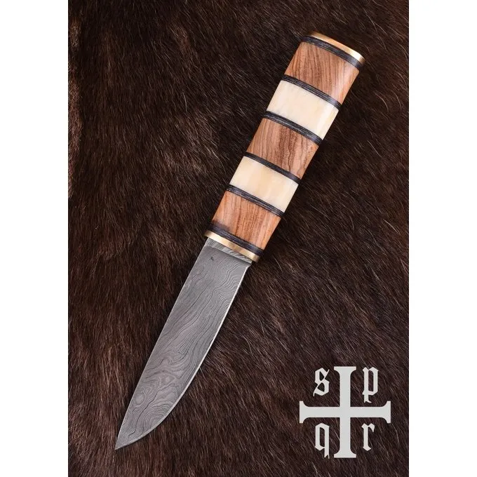 SPQR Vikingmes Visby, Damascusstaal 3 SPQR Vikingmes Visby, Damascusstaal - Afbeelding 3