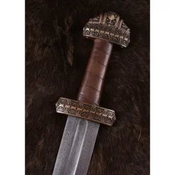 Deepeeka Vikingzwaard Eiland Eigg Damascusstaal, Leren Grip -Viking zwaarden Winkel vikingzwaard eiland eigg damascusstaal leren grip 2