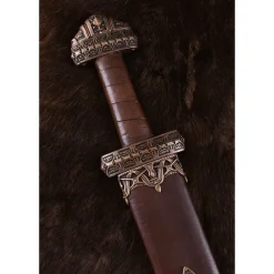 Deepeeka Vikingzwaard Eiland Eigg Damascusstaal, Leren Grip -Viking zwaarden Winkel vikingzwaard eiland eigg damascusstaal leren grip 3