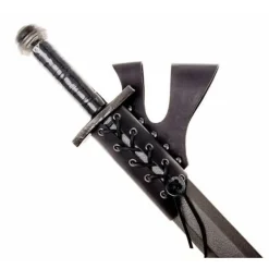 Zwaardhouder Met Dubbele Riemlus, Bruin -Viking zwaarden Winkel zwaardhouder met dubbele riemlus bruin 2